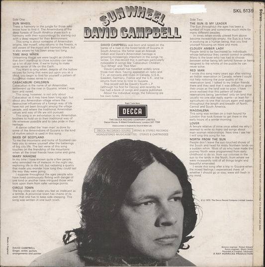David Campbell (11) : Sun Wheel (LP, Album)