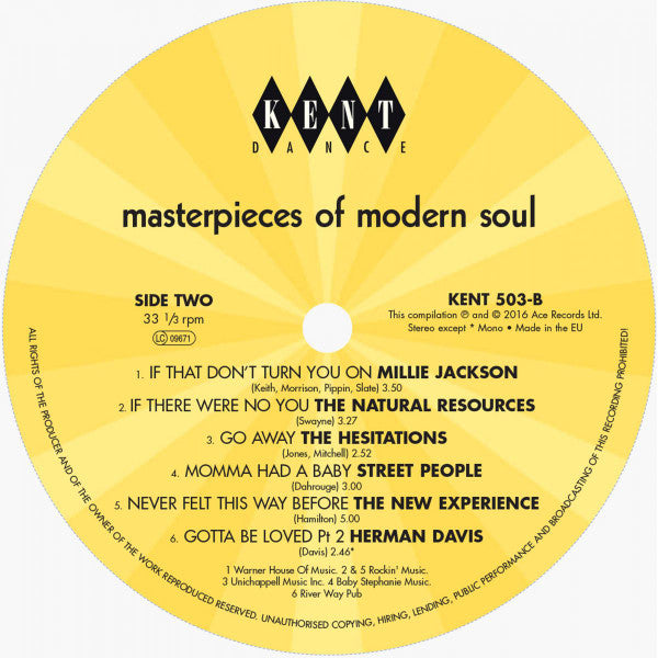Various : Masterpieces Of Modern Soul (LP, Comp)