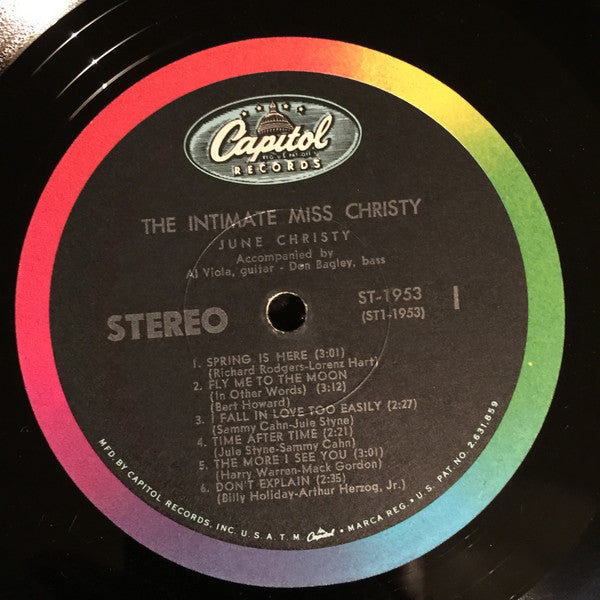 June Christy : The Intimate Miss Christy (LP, Scr)