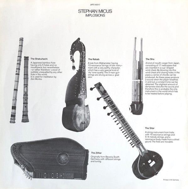 Stephan Micus : Implosions (LP, Album)