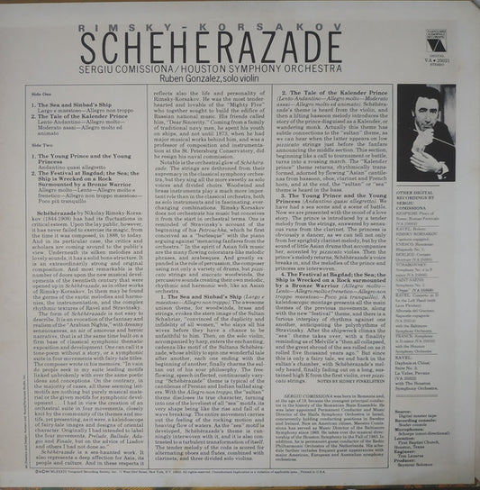 Nikolai Rimsky-Korsakov, Sergiu Comissiona / Houston Symphony Orchestra : Scheherazade (LP, Album)