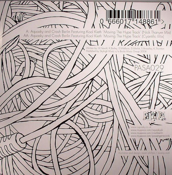 Aquasky & Crash Berlin : Movin' The Hype Track (Remixes) (12")