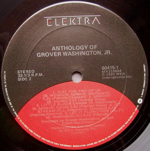 Grover Washington, Jr. : Anthology Of Grover Washington Jr. (LP, Comp)