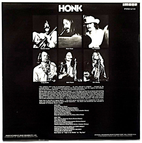 Honk (2) : The Original Sound Track From Five Summer Stories (LP, Album)