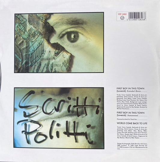 Scritti Politti : First Boy In This Town (Lovesick) (12", Single)