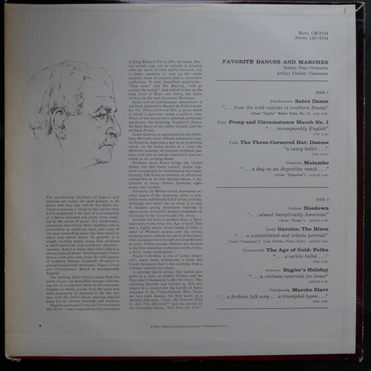 Boston Pops Orchestra, Arthur Fiedler : Favorite Dances And Marches (LP, Comp, RE)
