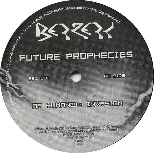 Future Prophecies : Black Mamba / Humanoid Invasion (12", Promo)