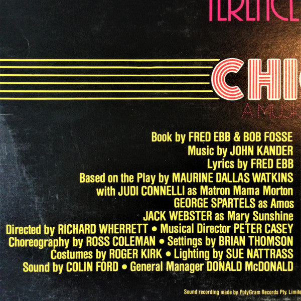 "Chicago" Australian Cast Album : Chicago. A Musical Vaudeville (LP, Album)