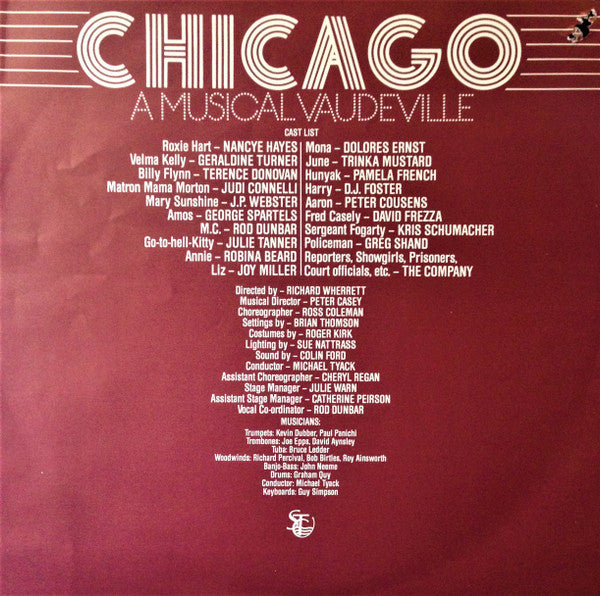 "Chicago" Australian Cast Album : Chicago. A Musical Vaudeville (LP, Album)