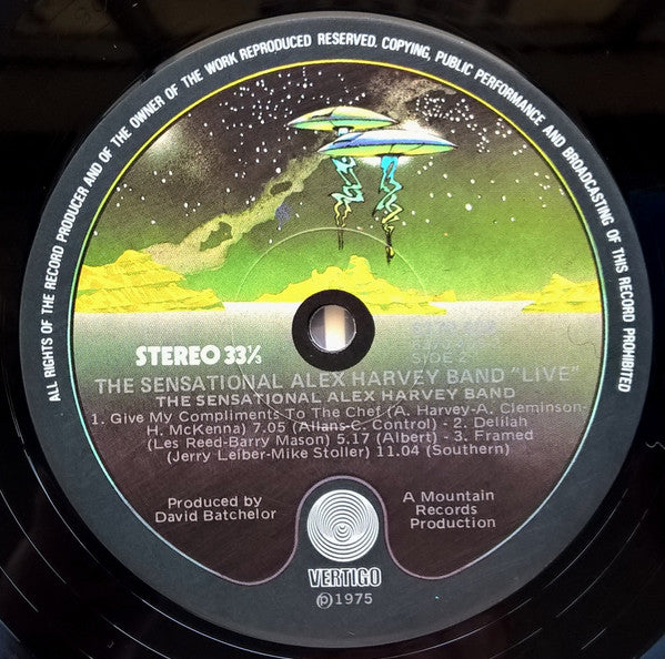The Sensational Alex Harvey Band : Live (LP, Album)