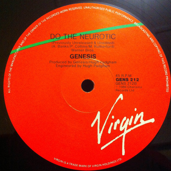 Genesis : Do The Neurotic / In Too Deep (12")