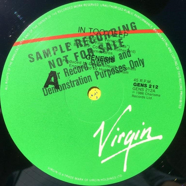 Genesis : Do The Neurotic / In Too Deep (12")