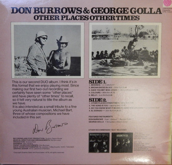 Don Burrows•George Golla Duo : Other Places Other Times (LP, Album)