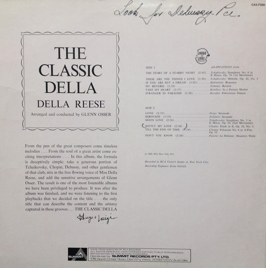 Della Reese : The Classic Della (LP, Album, RE)