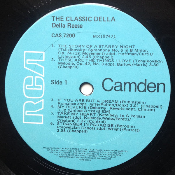 Della Reese : The Classic Della (LP, Album, RE)