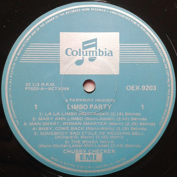 Chubby Checker : Limbo Party (LP, Album, Mono)