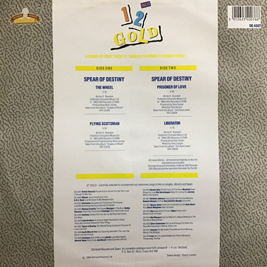 Spear Of Destiny : The Wheel / Flying Scotsman / Prisoner Of Love / Liberator (12", Single, Alt)