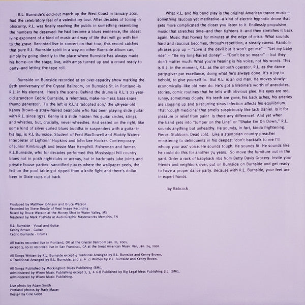 R.L. Burnside : Burnside On Burnside (LP, Album, RP)