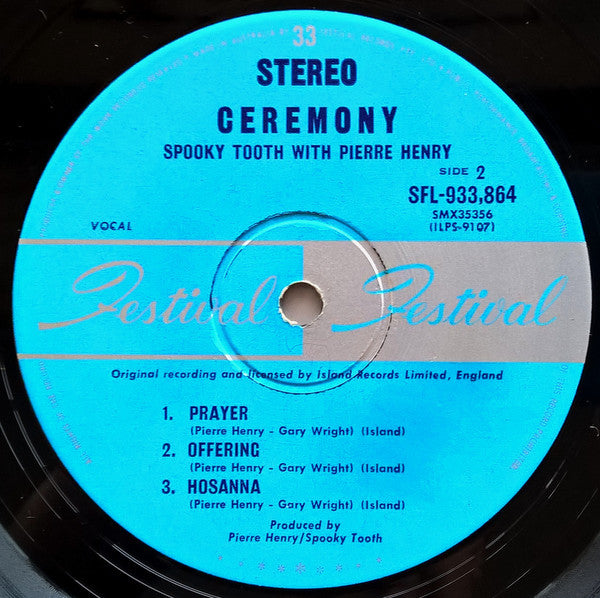 Spooky Tooth / Pierre Henry : Ceremony: An Electronic Mass (LP, Album)