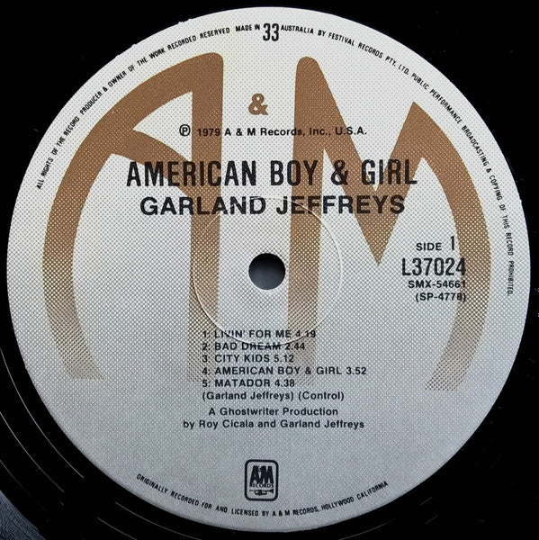 Garland Jeffreys : American Boy & Girl (LP, Album)