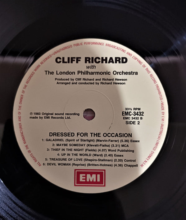 Cliff Richard With London Philharmonic Orchestra : Dressed For The Occasion (LP, Album)