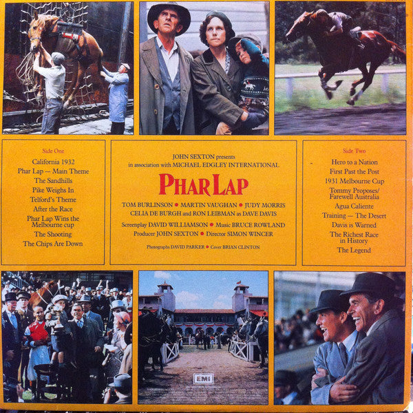 Bruce Rowland (2) : Phar Lap (Original Motion Picture Soundtrack) (LP, Album, Gat)
