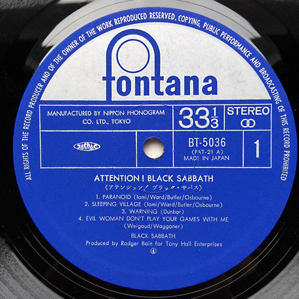 Black Sabbath : Attention! Black Sabbath (LP, Comp)