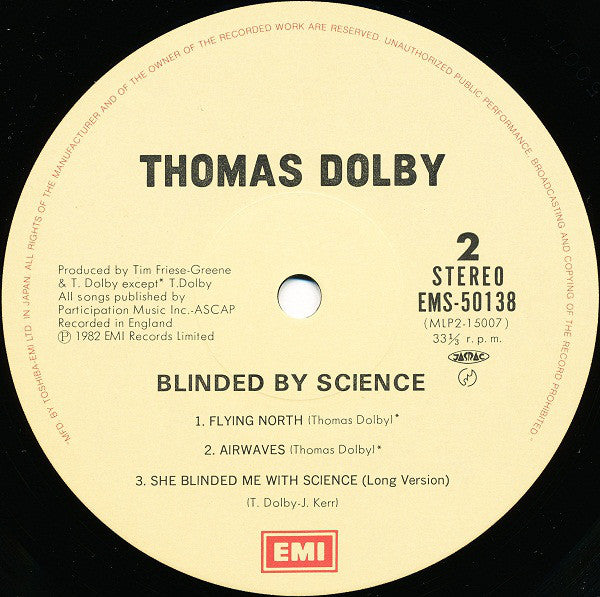Thomas Dolby : Blinded By Science (LP, MiniAlbum)