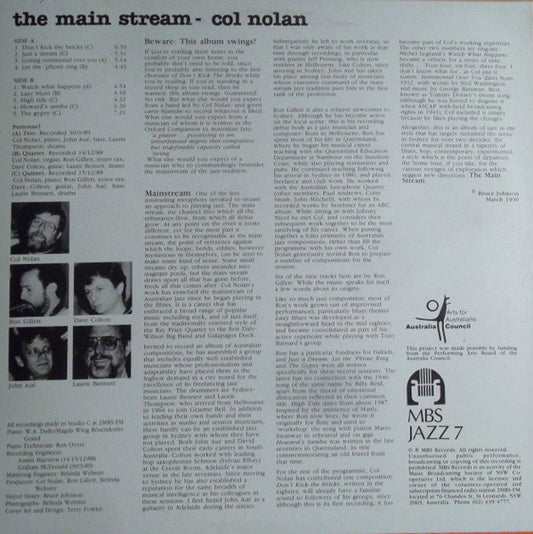 Col Nolan : The Main Stream (LP, Album)