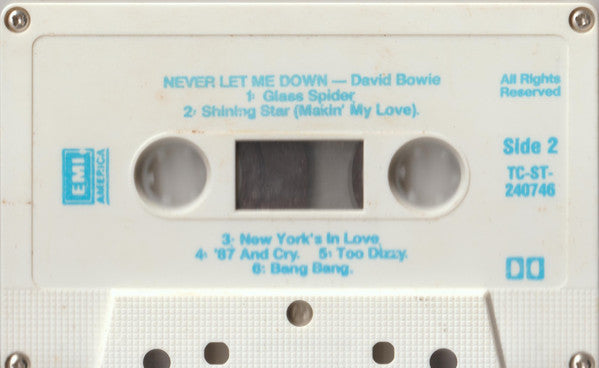 David Bowie : Never Let Me Down (Cass, Album)