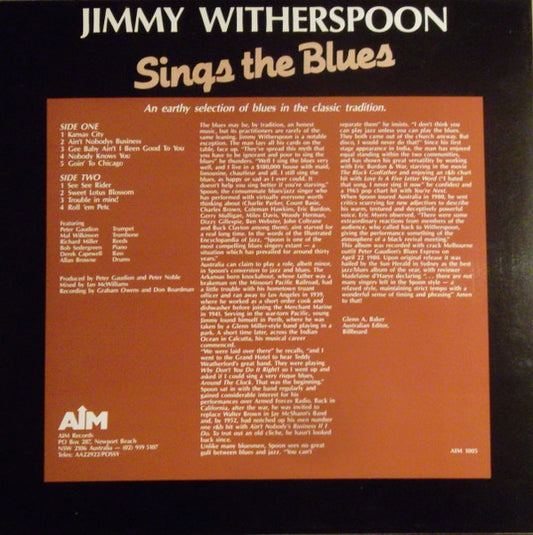 Jimmy Witherspoon : Jimmy Witherspoon Sings The Blues (LP, Album, RE)