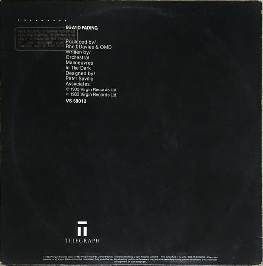 Orchestral Manoeuvres In The Dark : Telegraph (12", Promo)