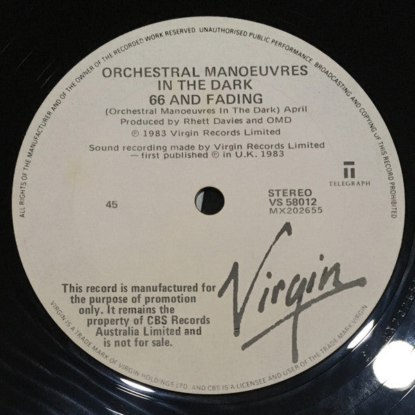 Orchestral Manoeuvres In The Dark : Telegraph (12", Promo)
