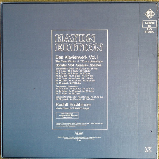 Joseph Haydn : Die Haydn-Edition X Das Klavierwerk Vol. 1 (6xLP, Blu + Box + 7", Promo)