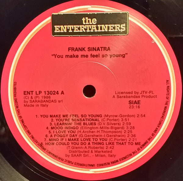 Frank Sinatra : You Make Me Feel So Young (LP, Comp)