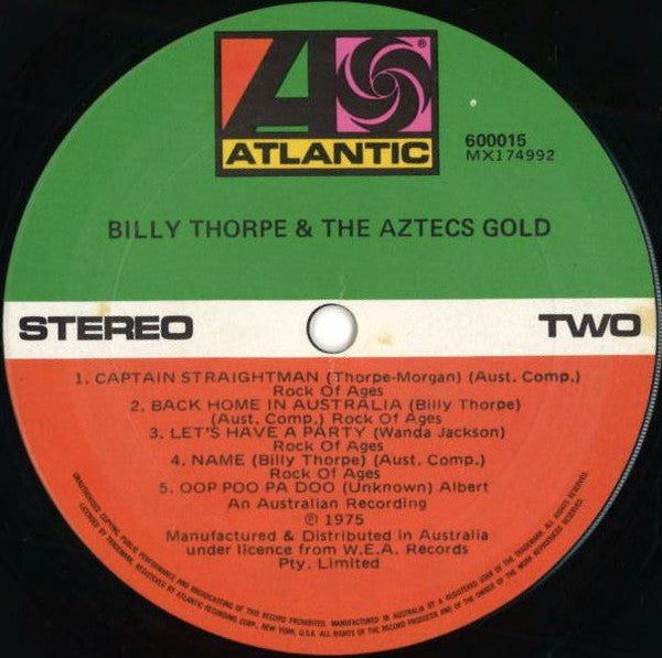 Billy Thorpe And The Aztecs : Gold (LP, Comp)