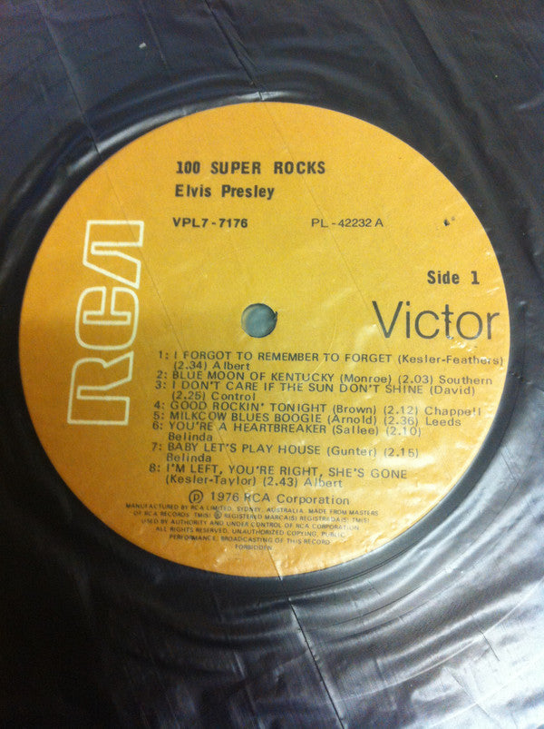 Elvis Presley : 100 Super Rocks (7xLP, Comp, Bro + Box)