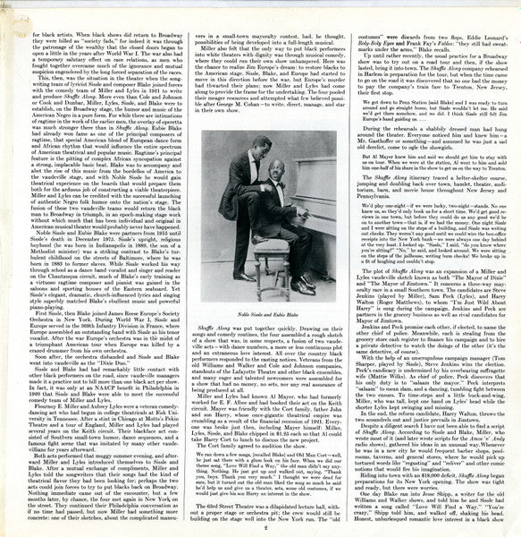 Sissle & Blake : Shuffle Along (LP, Comp, Gat)