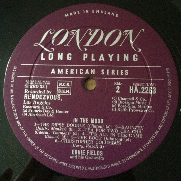 Ernie Fields Orchestra : In The Mood (LP, Mono)