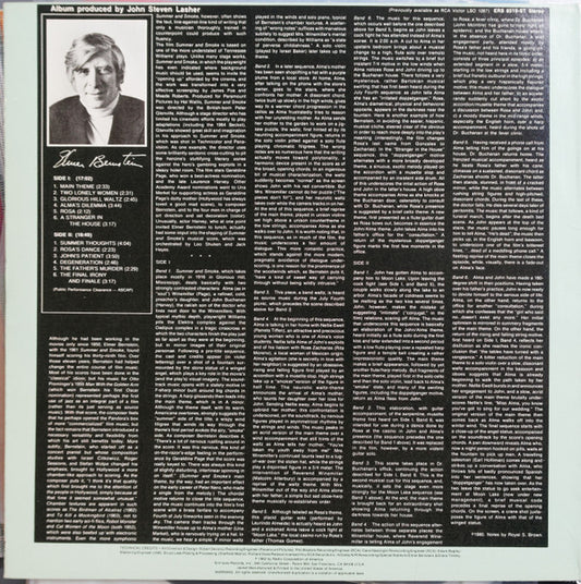 Elmer Bernstein : Summer And Smoke (An Original Soundtrack Recording) (LP, Album, RE)