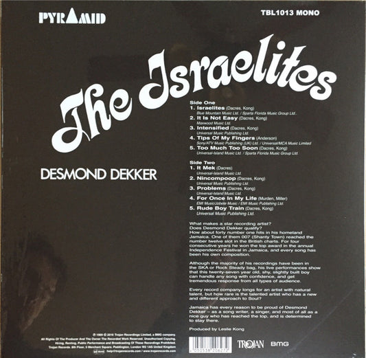 Desmond Dekker : The Israelites (LP, Album, Mono, RE)