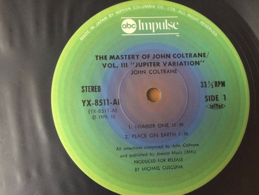 John Coltrane : The Mastery Of John Coltrane / Vol. III Jupiter Variation (LP, Album)