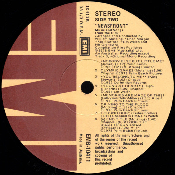 Various : Music And Songs From The Film Newsfront (LP)