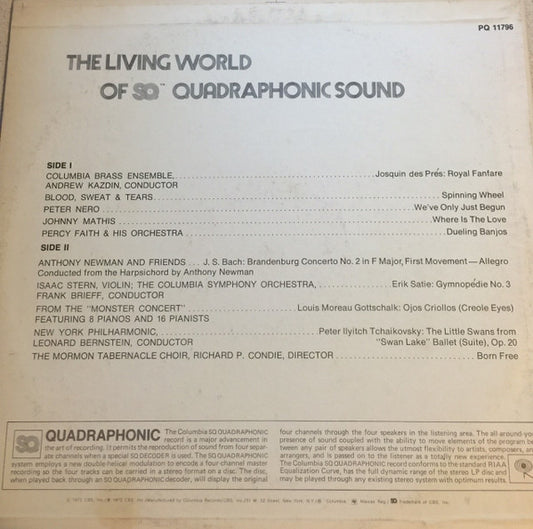 Various : The Living World Of SQ Quadraphonic Sound (LP, Comp, Quad)