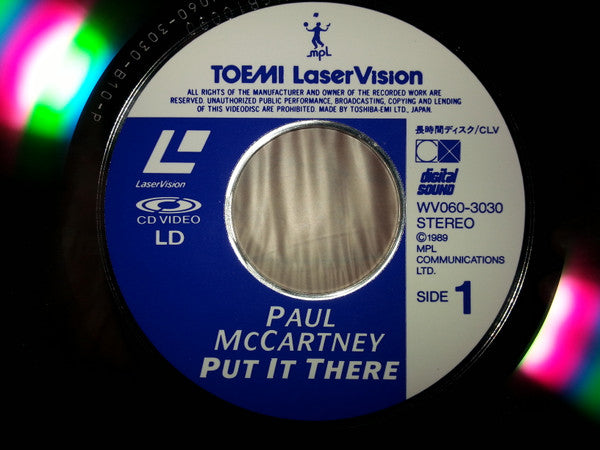 Paul McCartney : Put It There (Laserdisc, 12", NTSC, CLV)