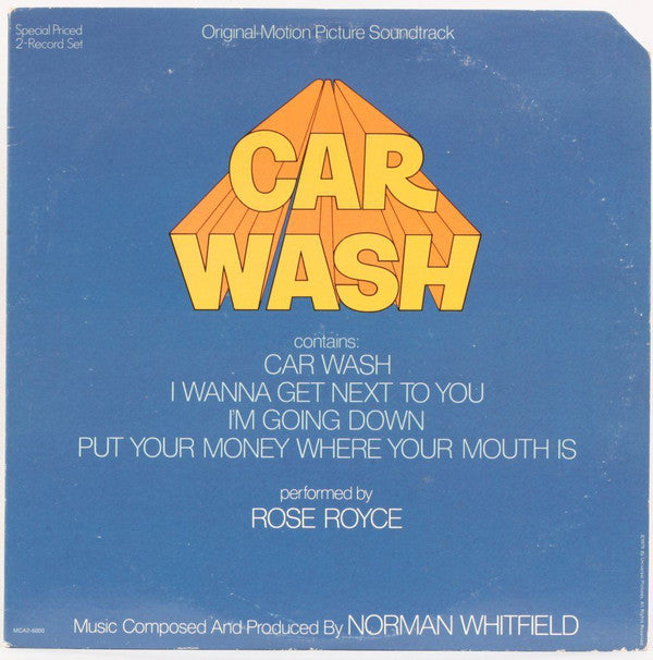Norman Whitfield : Car Wash (Original Motion Picture Soundtrack) (2xLP, Album, Ros)