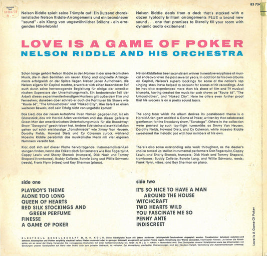 Nelson Riddle : Love Is A Game Of Poker (LP, Album)