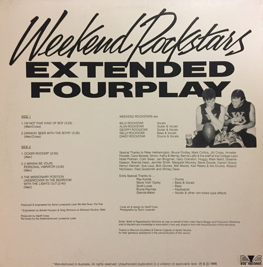 Weekend Rockstars : Extended Fourplay (12", Maxi)