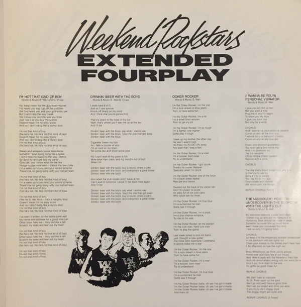 Weekend Rockstars : Extended Fourplay (12", Maxi)