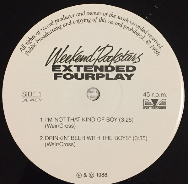 Weekend Rockstars : Extended Fourplay (12", Maxi)